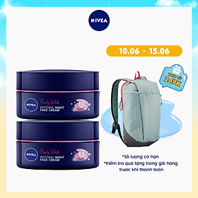 Combo 2 Kem Dưỡng Nivea Ngọc Trai Làm Sáng Da Ban Đêm 50ml 5 in 1 Pearl Filler Pearl White Night Face Cream - 86740