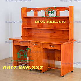 Mua Bàn học sinh gỗ thông đôi màu nâu cho bé học tại nhà - chống mối ăn cao cấp