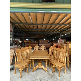 Bộ bàn ăn 8 ghế gỗ gõ đỏ mẫu mới siêu đẹp ( FREESHIP 50 KM )