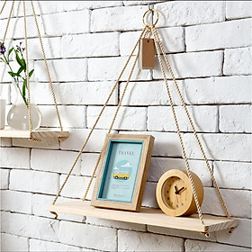Mua kệ treo tường   kệ treo tường decor tiết kiệm không gian có kích thước  40x12cm vân gỗ
