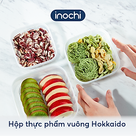 Mua Bộ 3 hộp thực phẩm vuông Hokkaido 500-1000-2000ml (Tặng kèm sticker) - INOCHI- chất lượng chuẩn Nhật Bản