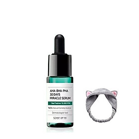 Tinh chất Some By Mi AHA-BHA-PHA 30 Days Miracle Serum MINI SIZE 10ml + Tặng Kèm 1 Băng Đô Tai mèo Xinh Xắn