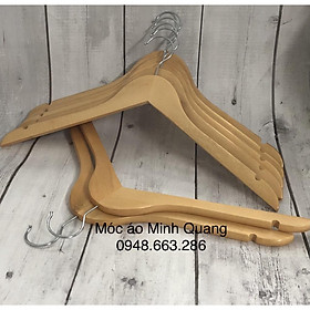 Mua móc treo quần áo-mắc gỗ tam giác không thanh ngang-dài 44cm-đầu móc xoay được 360 độ tiện lợi