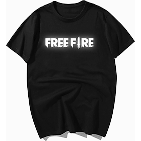 Áo Free Fire Áo Thun Đen Free Fire Unisex Logo Phản Quang Cực Đẹp