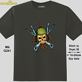 SKULL, mã G241. Áo thun in hình đầu lâu siêu ngầu cho nam nữ, form unisex. Áo phông hàng hiệu GOKING, quà tặng cao cấp cho gia đình, cặp đôi, doanh nghiệp