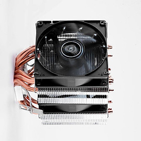 Giá rẻ nhất Tản nhiệt CPU 6 ống đồng quạt siêu êm 1155AMD2011 ăn gà game máy tính bàn quạt CPU