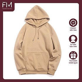 Áo hoodie nam nữ form rộng Unisex một màu cá tính Hàn Quốc – FORMEN SHOP – FM14GV016 - KEM - M