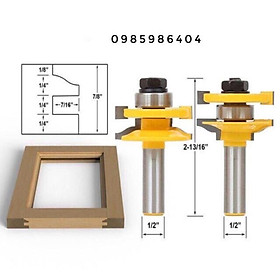 Mua Bộ mũi soi 2 mũi dao phay gỗ ghép cánh cửa bếp cốt 12 7mm