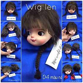Wig len Tóc giả dành cho búp bê BJD Size 1/6 mong ming meng handmade.