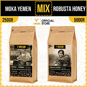 750GR Bộ Mix Cà Phê Bột Toro Moka Yemen & Toro Robusta Honey Nguyên Chất