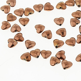 Natural Hematite Loose Beads Heart Shaped Charms Beads for Jewelry Making