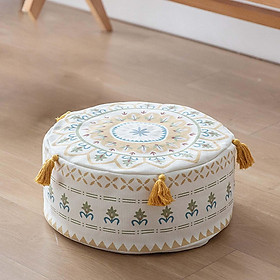 DIY Unstuffed Pouf Cover Pouffe Foot Stool Cover for Living Room Patio Decor