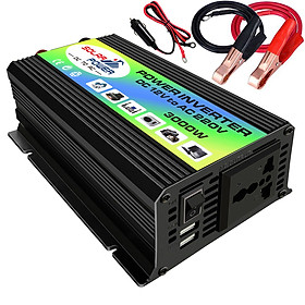 Bộ kích điện ô tô sin chuẩn đỉnh 3000W chuyển đổi dòng điện DC 12V thành AC 220V