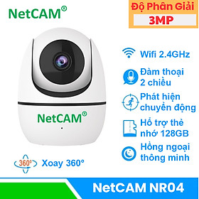 Hình ảnh Camera WiFi NetCAM NR04 3.0MP, Quay quét 360 độ, Đàm Thoại 2 chiều, Báo động qua điện thoại - Hàng chính hãng