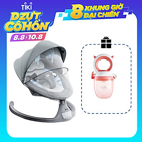Nôi Rung Tự Động Cho Bé - KUB - Bản Nâng cấp - Màn hình Led Cảm Ứng, điều khiển từ xa, phát nhạc kết nối Bluetooth