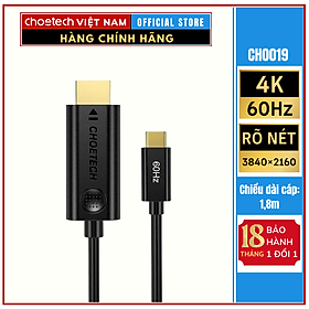 Cáp chuyển đổi Type C sang HDMI Choetech XCH-0030 (Hàng chính hãng)