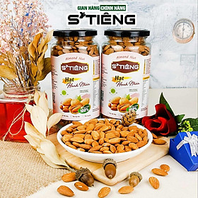 600Gr Hạt Hạnh Nhân Mỹ Sấy Chín Nguyên Vị STIENG Hủ Thủy Tinh