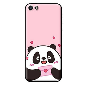 Ốp in cho iPhone 5 Panda Nền Hồng - Hàng chính hãng