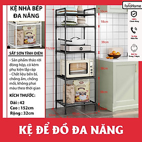 Mua Kệ Nhà Bếp 5 Tầng Kệ Để Đồ Đa Năng Bằng Sắt Sơn Tĩnh Điện Lắp Ráp Đơn Giản Tiện Lợi