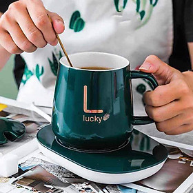 Mua Bộ Cốc Và Đế Hâm Nóng Đồ Uống Lucky - Thông Minh - Tiện Lợi I Hàng loại 1
