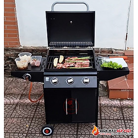 Bếp Nướng Gas Cao Cấp BBQ Grill 757-(3+1) , Bếp Nướng Ngoài Trời, Bếp Nướng Không Khói, Bếp Nướng Sân Vườn