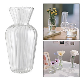 Clear Glass Flower Vase for Floral Arrangements, Terrarium Succulent Planter, Decorative Spring Garden Vase Wedding Party Home Office Table Decor
