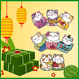 5 Bao lì xì chibi năm mới Tết Giáp Thìn 2024, bao lì may mắn, tài lộc (Mẫu ngẫu nhiên)