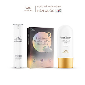 10 x Mặt nạ thải độc Venuko 30 ml+ Tinh chất Exo 50ml+ Kem chống nắng nâng