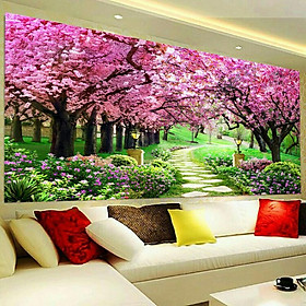 Mua Tranh thêu chữ thập Phong cảnh con đường tình yêu LV3071 - tự thêu