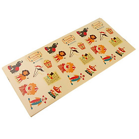 10 x 27pcs Circus Clown Sealing Stickers Envelope Card Paste DIY Craft Decor