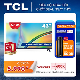 Android TV HD TCL 43inch - 43S5401A - Smart TV - Hàng chính hãng - Bảo hành 2 năm - FBT