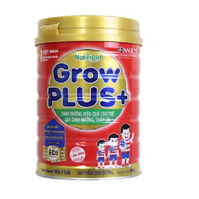 Sữa cho trẻ từ 1-10 tuổi bị suy dinh dưỡng, thấp còi Nutifood Grow Plus+ Đỏ 900g