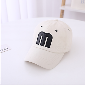 Mũ lưỡi trai họa tiết chữ M Chất Bông mềm mịn kiểu dáng hàn quốc cho bé 2 tuổi - 6 tuổi