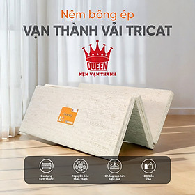 Mua Nệm Bông Ép Vạn Thành Gấp 3 Vải Tricat  Tiện lợi Dễ Gấp  Gọn Bảo Hành 7 Năm