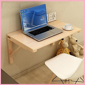 Mua re0514 Bàn treo tường gấp gọn gỗ thông 80x40cm - Bàn treo tường