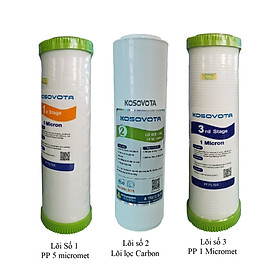 Mua Bộ 3 lõi lọc nước 123 Kosovota 10  dùng cho máy lọc nước gia đình (Hàng chính hãng)