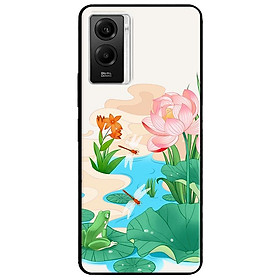 Ốp lưng cho Vivo V23e - Y31 - Y51 - Y55 - Y55s - Y55 2022 - Sen Hồng Chuồn Đỏ - Hàng Chính Hãng