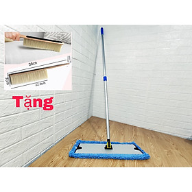 Mua Cây Lau Nhà Inox Bẹ San Hô  Bảng Dài 60cm Dùng Trong Công Nghiệp -  Cây lau cán rút gọn Lau sàn nhà ô tô xoay được 360 - TẶNG chổi quét bụi