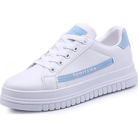 Giày nữ, Giày sneaker nữ mẫu mới BAZAS BZ802TXNN Trắng Phối Xanh