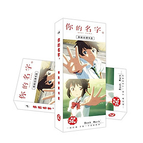 Bookmark anime Kimi no Na wa Your Name hộp ảnh 36 tấm đánh dấu trang in hình tặng thẻ Vcone