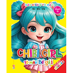 Sách - Chibi Girl Quyến Rũ - Dán Hình và Tô Màu Bé Gái - IQ EQ CQ (VT)