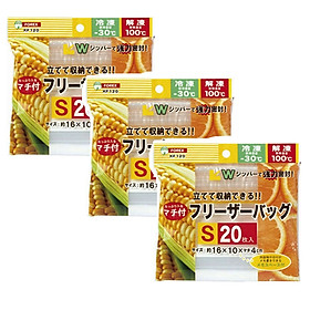 Combo 03 Set túi Zip bảo quản thực phẩm - Nội địa Nhật Bản