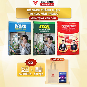 Combo 3 Sách Excel - Word - PowerPoint Ứng Dụng Văn Phòng Có Kèm Khoá Học Online ĐÀO TẠO TIN HỌC