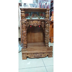 Mua Bàn thờ Thần Tài Ông Địa đẹp gỗ Xoan ngang 60 cao 98   Mã sản phẩm X13 - Đồ Thờ Thắng Duyên Đại Phát