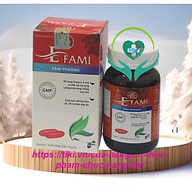 Viên Uống Bổ Sung Vitamin E đỏ Fami Hộp 30 Viên, giúp chống lão hóa da