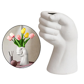 Ceramic Hand Bud Flower Vase for Hhydroponic Floral Arrangement Table Decorative Centerpiece