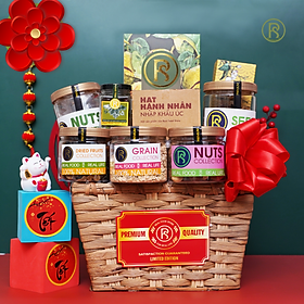 QUÀ TẶNG Giỏ Quà Hampers 9 Món Cao Cấp Real Food