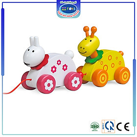 Đồ chôi gỗ Đôi bạn Hươu Thỏ Winwintoys 69252 Phân biệt màu sắc và tăng