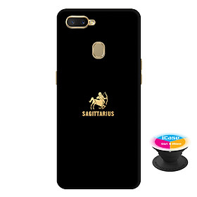 Ốp lưng nhựa dẻo dành cho Oppo A7 in hình Sagitaurius - Tặng Popsocket in logo iCase - Hàng Chính Hãng