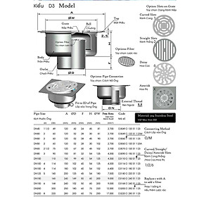 Phễu thoát nước nhà tắm khử mùi hôi, chống hôi bằng inox sus304 - HÀNG CHẤT BAO ĐỔI TRẢ